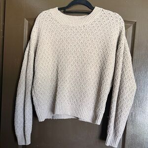 Hollister Textured Crewneck Sweater - Light Taupe